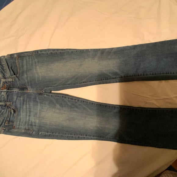 American Eagle Outfitters ‘Skinny Kick’ Slim Cut Barely Boot Blue Jeans (28x29) - Picture 2 of 9